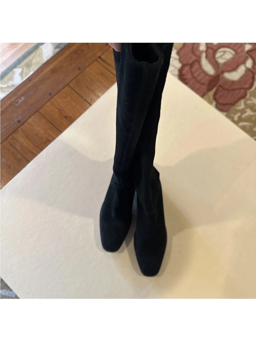 Blondo Women's Sierra Riding Boot Waterproof Black Suede Boot Size 9 B6747 EUC